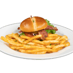 Smash Cheeseburger with French Fries